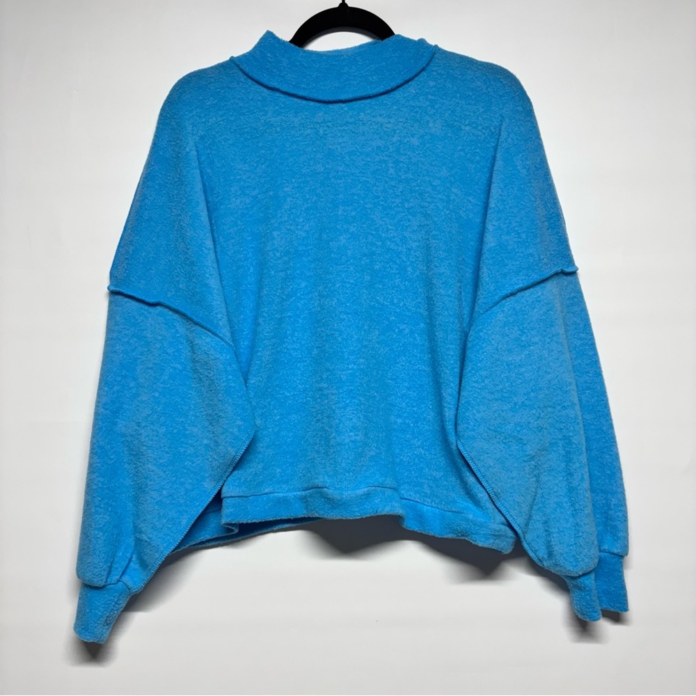 ✨ Zenana Brushed Melange Hacci Cropped Sweater Size L-XL - Picture 2 of 11